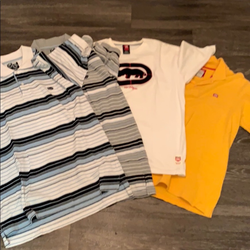 3 Ecko Unlimited polo t-shirts and 1 Ecko t-shirt
